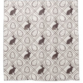 Brown Plaid Easter Douchegordijn (Voorkant)