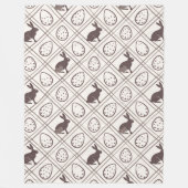 Brown Plaid Easter Fleece Deken (Voorkant)
