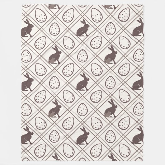 Brown Plaid Easter Fleece Deken (Voorkant)