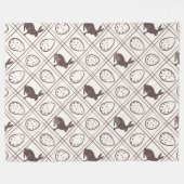 Brown Plaid Easter Fleece Deken (Voorkant (Horizontaal))