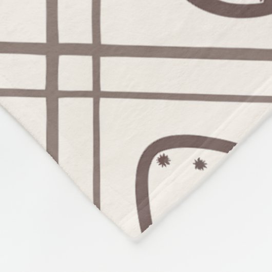 Brown Plaid Easter Fleece Deken (Hoek)