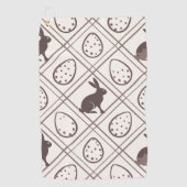 Brown Plaid Easter Golfhanddoek (Voorkant)