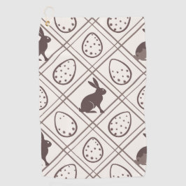 Brown Plaid Easter Golfhanddoek