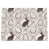 Brown Plaid Easter Groot Cadeauzakje (Voorkant)