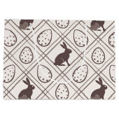 Brown Plaid Easter Groot Cadeauzakje (Achterkant)