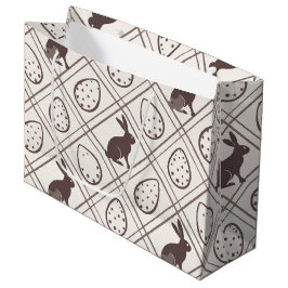 Brown Plaid Easter Groot Cadeauzakje