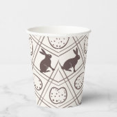 Brown Plaid Easter Papieren Bekers (Rechts)