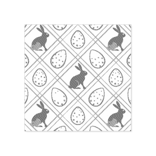 Brown Plaid Easter Rubberstempel (Afrduk)