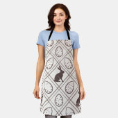 Brown Plaid Easter Schort (Gedragen)