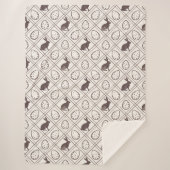 Brown Plaid Easter Sherpa Deken (Voorkant)