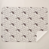 Brown Plaid Easter Sherpa Deken (Voorkant (horizontaal))