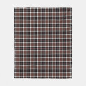 Brown Plaid Fleece Blanket Deken (Voorkant)