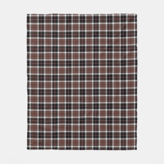 Brown Plaid Fleece Blanket Deken (Voorkant)