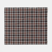Brown Plaid Fleece Blanket Deken (Voorkant (Horizontaal))