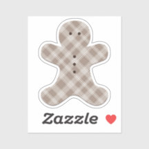 brown plaid gingerbread man 