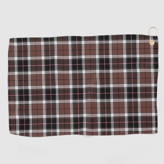 Brown Plaid Golfhanddoek (Horizontaal)