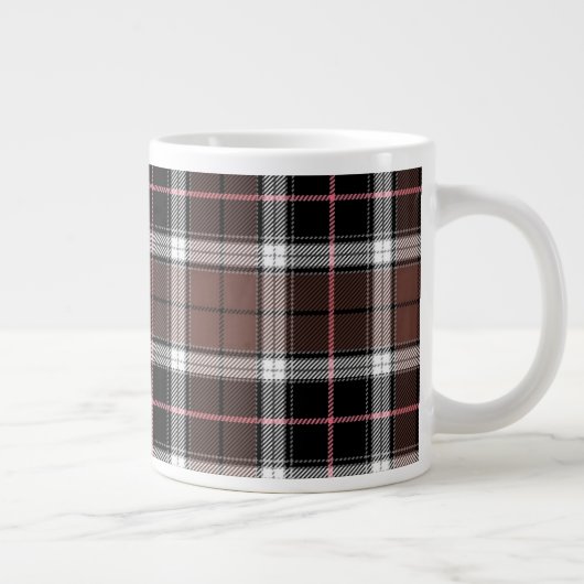 Brown Plaid Grote Koffiekop (Rechts)