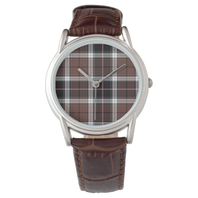 Brown Plaid Horloge (Voorkant)