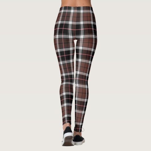 Brown Plaid Leggings (Achterkant)