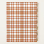 Brown Plaid Pattern Planner (Achterkant)