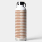 Brown Plaid Pattern Water Bottle Waterfles (Voorkant)