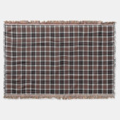 Brown Plaid Throw Blanket Deken (Voorkant)