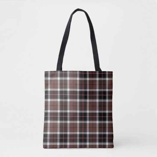 Brown Plaid Tote Bag (Voorkant)