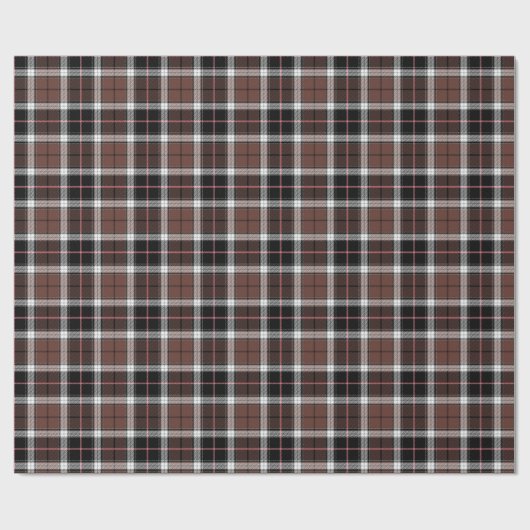 Brown Plaid Wrapping Paper Cadeaupapier (Vlak)