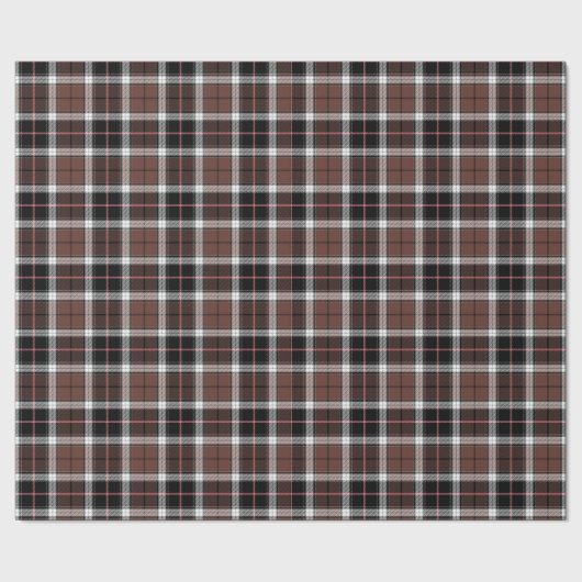 Brown Plaid Wrapping Paper Cadeaupapier (Zoom)