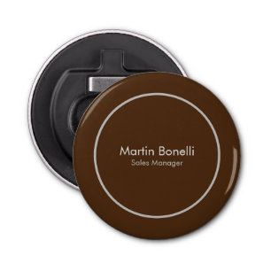 Brown Plain Eenvoudig Modern Professional Button Flesopener