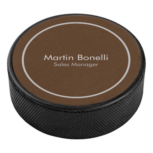 Brown Plain Eenvoudig Modern Professional Hockey Puck (3/4)