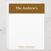 Brown Plain Simple Stationary Paper (Voorkant)