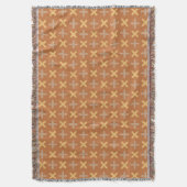 Brown Plus Pattern Throw Blanket Deken (Voorkant Verticaal)
