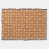 Brown Plus Pattern Throw Blanket Deken (Voorkant)