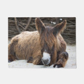 Brown Poitou Donkey Deurmat (Voorkant)