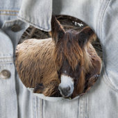 Brown Poitou Donkey Ronde Button 6,0 Cm (In situ)