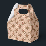 Brown Polka Dot Gingerbrood Man Kerstkoekje Bedankdoosjes<br><div class="desc">Brown Polka Dot Gingerbrood Man met kerstkoekje</div>
