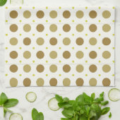 Brown Polka Dot Retro Design Kitchen Towel Theedoek (Gevouwen)