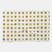 Brown Polka Dot Retro Design Kitchen Towel Theedoek (Horizontaal)