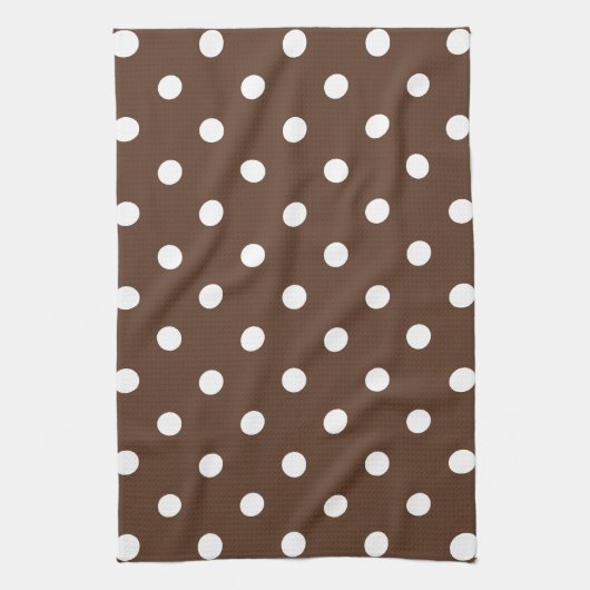 Brown Polka Dot Theedoek (Verticaal)