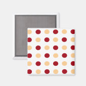 Brown Polka Dots Magneet (Voorkant / Achterkant)