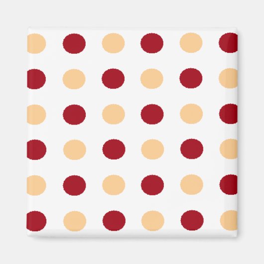 Brown Polka Dots Magneet (Voorkant)