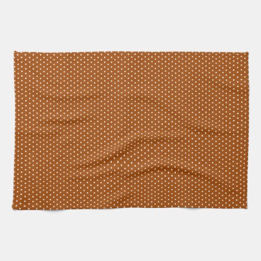 Brown Polka Dots Theedoek (Horizontaal)
