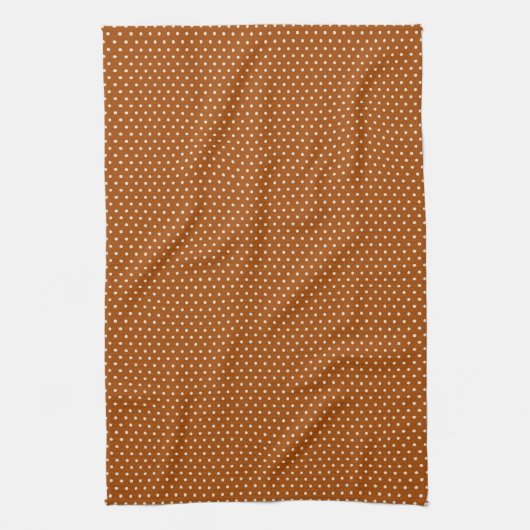Brown Polka Dots Theedoek (Verticaal)
