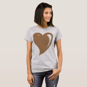Brown Pop Art Heart T-shirt (Voorkant volledig)