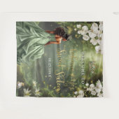 Brown Princess and Frog Sage Green Dress Sweet 16  Wandkleed (Voorkant (horizontaal))