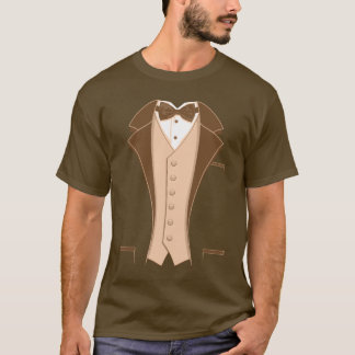 Brown Print Tuxedo T-shirt