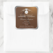 Brown Product Label Silver Frame Logo and Monogram (Tas)