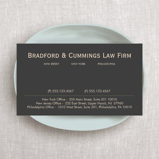 Brown  Professional Attorney Law Firma Visitekaartje