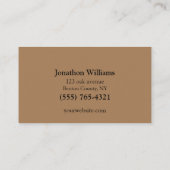 Brown Professional Tree Trimming Service Visitekaartje (Achterkant)